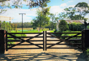 Norwood timber farm gate