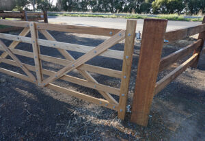 Norwood timber farm gate