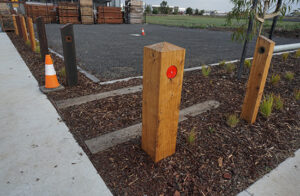 Timber bollard styles