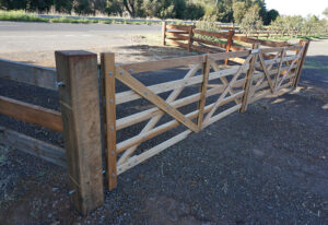 Norwood timber farm gate