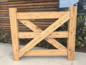 Norwood 3 rail Australian cypress timber farm gate