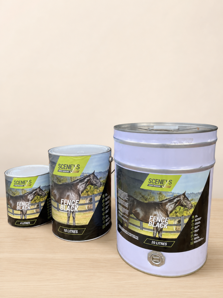 Sceneys Fence Black timber fence coating in 4L, 10L and 20L