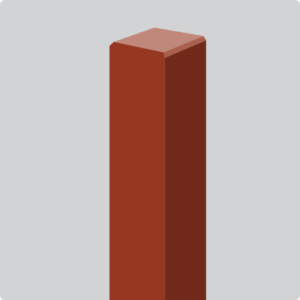 Chamfered post top bollard